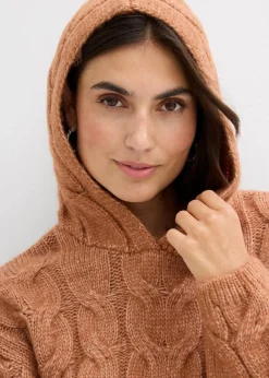 Grobstrick-Pullover aus weichem Woll-Mix