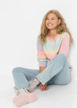 Grobstrick-Pullover aus weichem Woll-Mix