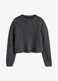 Grobstrick-Pullover aus weichem Woll-Mix