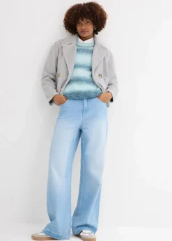 Grobstrick-Pullover aus weichem Woll-Mix