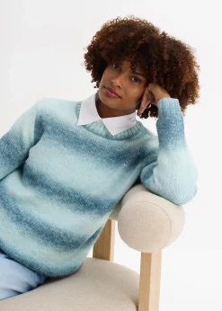 Grobstrick-Pullover aus weichem Woll-Mix