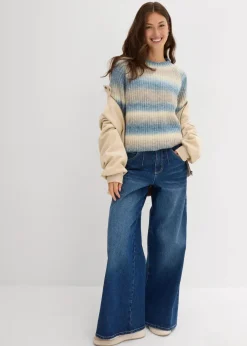 Grobstrick-Pullover aus weichem Woll-Mix