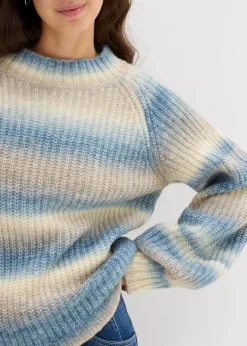 Grobstrick-Pullover aus weichem Woll-Mix
