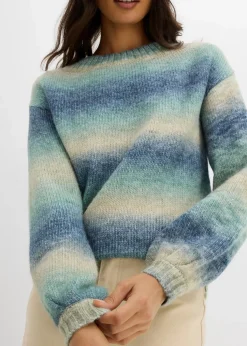 Grobstrick-Pullover aus weichem Woll-Mix