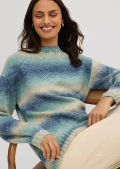Grobstrick-Pullover aus weichem Woll-Mix