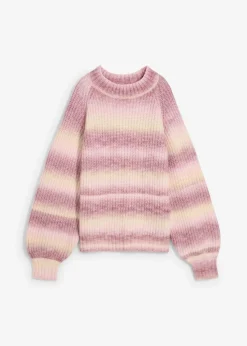 Grobstrick-Pullover aus weichem Woll-Mix