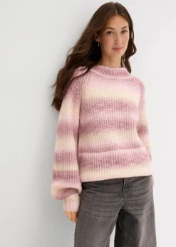 Grobstrick-Pullover aus weichem Woll-Mix