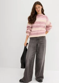 Grobstrick-Pullover aus weichem Woll-Mix