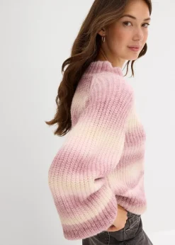 Grobstrick-Pullover aus weichem Woll-Mix