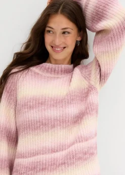 Grobstrick-Pullover aus weichem Woll-Mix