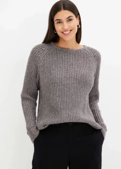 Grobstrickpullover mit Glanzgarn