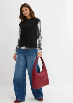 Grobstrick-Pullunder