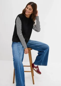 Grobstrick-Pullunder