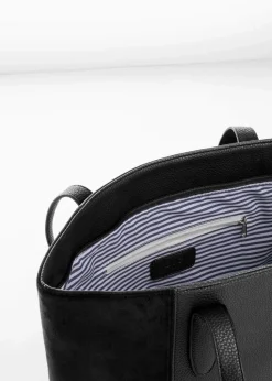 Großer Shopper im Materialmix