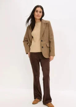 Halbarmpullover mit Pailletten und Glanzgarn