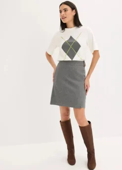 Halbarmshirt mit Pailetten und Druck