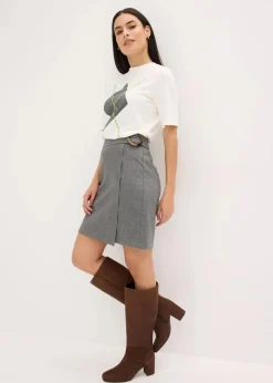 Halbarmshirt mit Pailetten und Druck