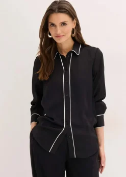 Hemdbluse aus fließendem Satin