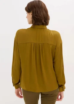 Hemdbluse aus fließendem Satin