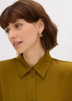 Hemdbluse aus fließendem Satin