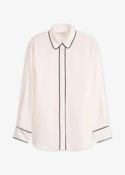 Hemdbluse aus fließendem Satin