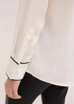 Hemdbluse aus fließendem Satin