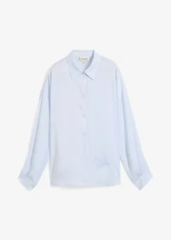 Hemdbluse aus fließendem Satin