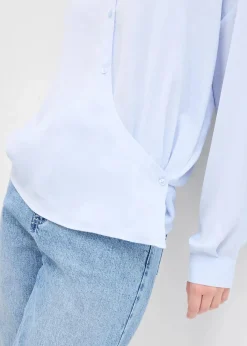 Hemdbluse aus fließendem Satin