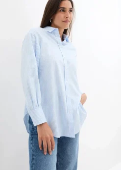 Hemdbluse aus reiner Baumwolle