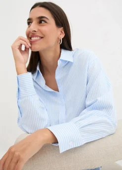 Hemdbluse aus reiner Baumwolle