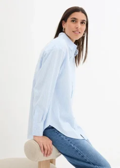 Hemdbluse aus reiner Baumwolle