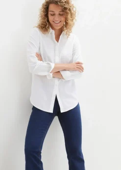 Hemdbluse aus reiner Baumwolle