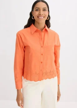 Hemdbluse aus reiner Baumwolle