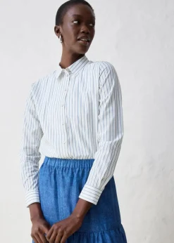 Hemdbluse mit Seidenanteil