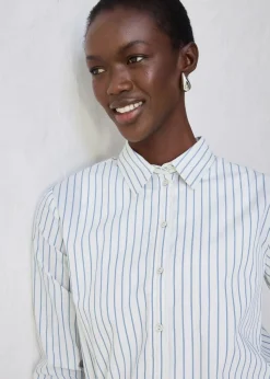 Hemdbluse mit Seidenanteil