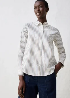 Hemdbluse mit Seidenanteil