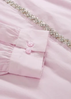 Hemdbluse mit Strass-Applikation