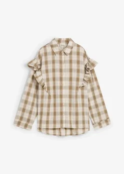 Hemdbluse mit Volants