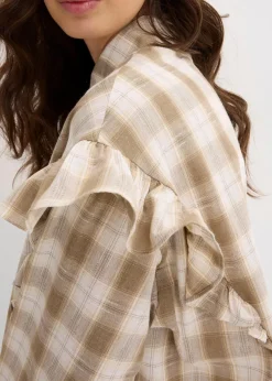 Hemdbluse mit Volants