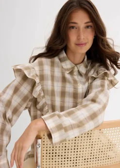 Hemdbluse mit Volants