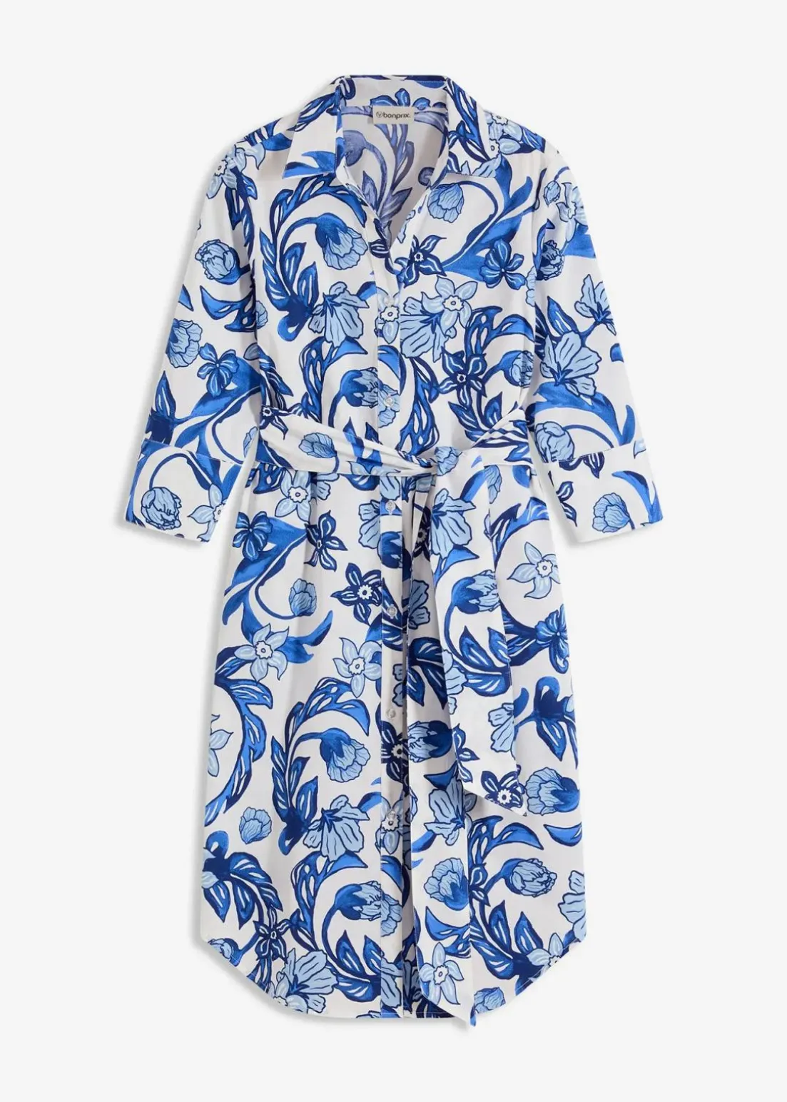 Hemdblusenkleid aus Baumwoll-Mix