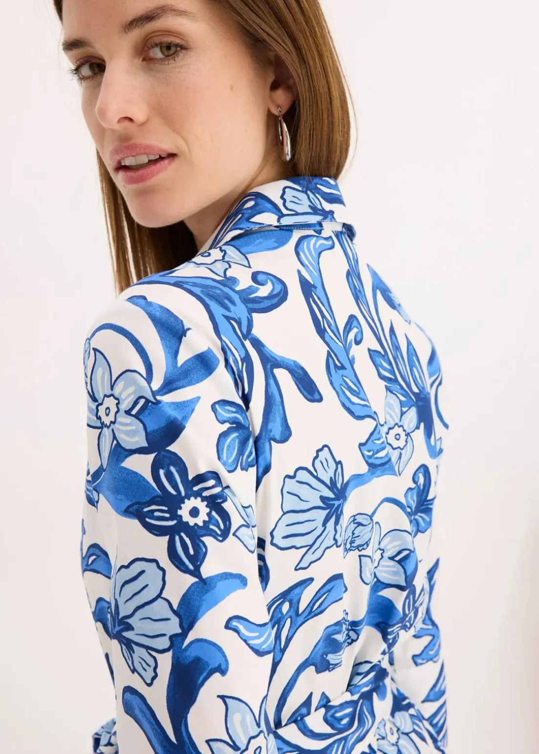 Hemdblusenkleid aus Baumwoll-Mix