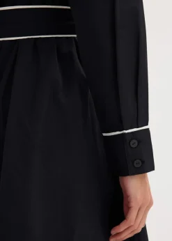 Hemdblusenkleid aus Baumwoll-Popeline mit bügelfreier Ausrüstung