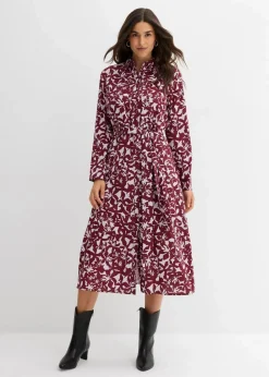 Hemdblusenkleid aus fließender Viskose