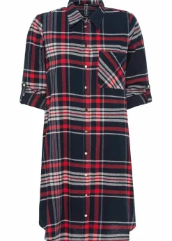 Hemdblusenkleid aus reiner Baumwolle