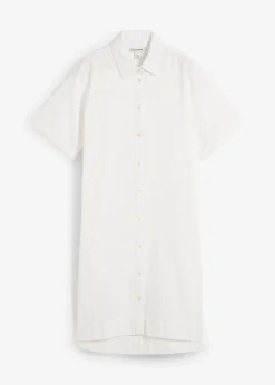 Hemdblusenkleid aus reiner Baumwolle