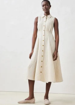 Hemdblusenkleid aus reinem Leinen