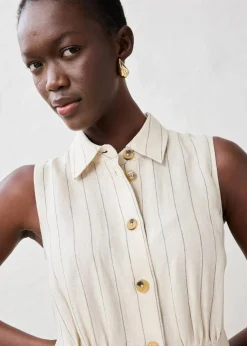 Hemdblusenkleid aus reinem Leinen