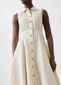 Hemdblusenkleid aus reinem Leinen