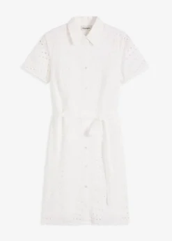 Hemdblusenkleid aus reiner Baumwolle